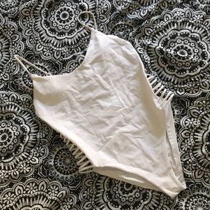 White One Piece Bathing Suit